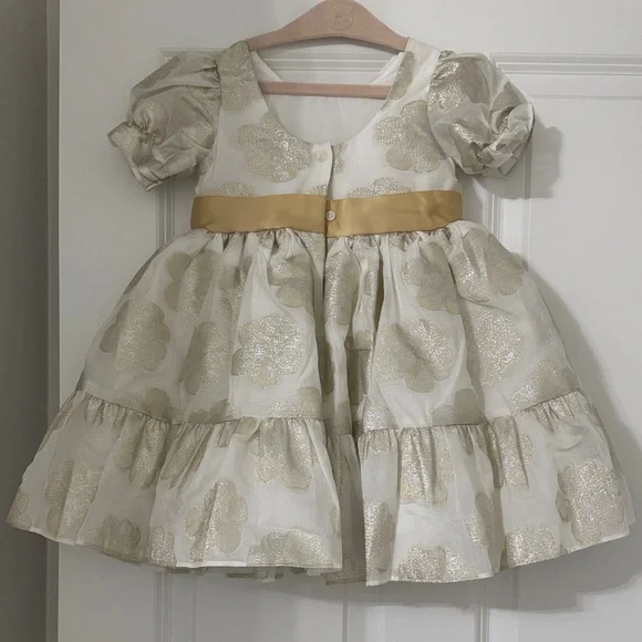 Janie and Jack Gold and Cream Formal Dress Janie and Jack Gold and Cream Formal Dress
